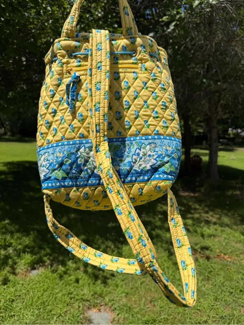 Vera Bradley Mimi Backpack Katherine 2004 NWT Y2K Rare Vintage Blue Yellow